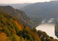 Herbstliche Mosel in Richtung Traben-Trarbaach